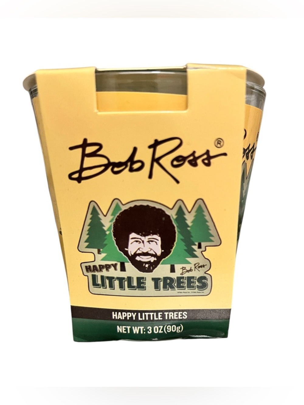 Bob Ross Happy Little Trees Scented Candle  - Yellow & Green